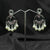 Silver plated Earrings With Purple & white pearls