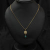 Dangling Teardrop-Shaped Blue Stone Pendant