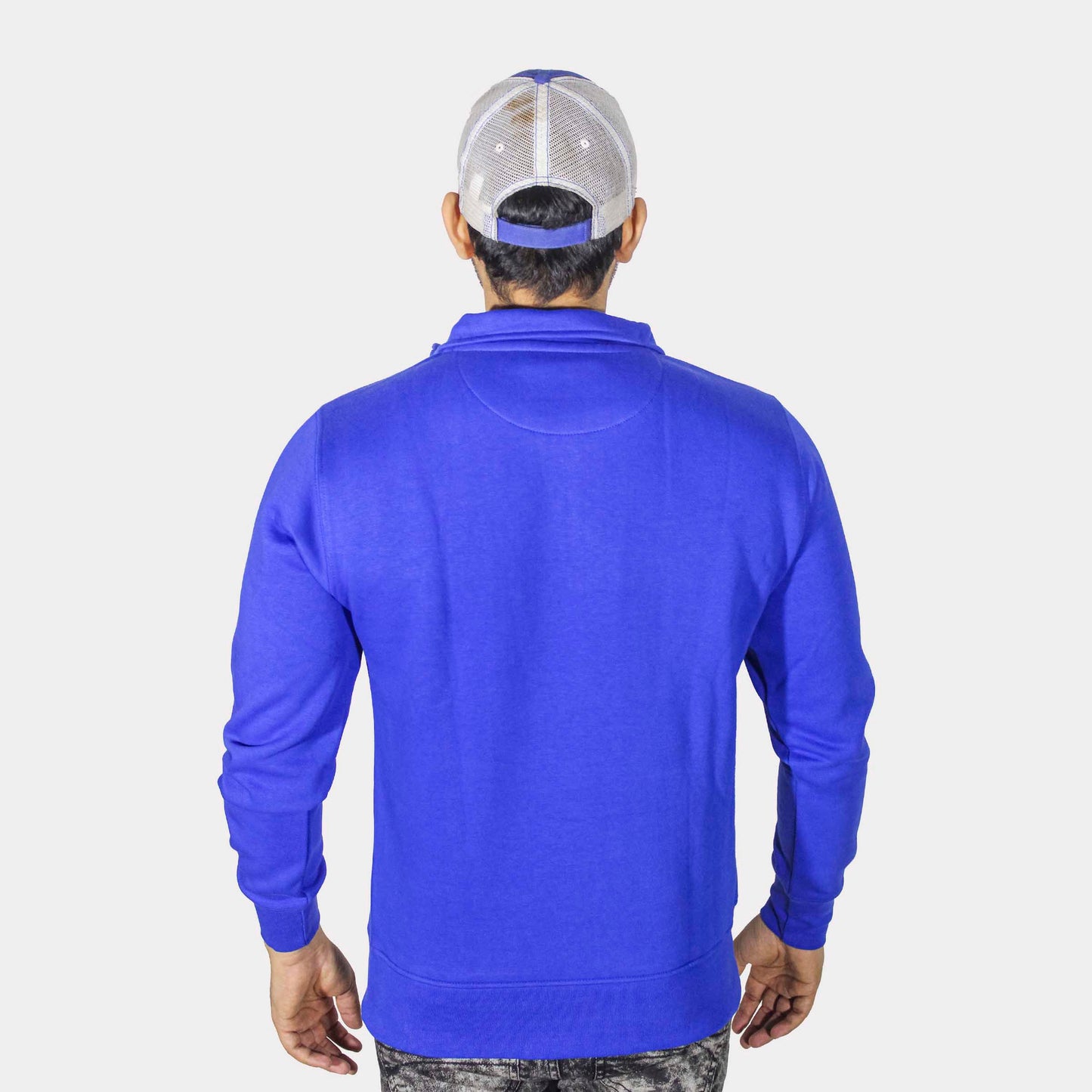 Unisex Royal Blue Quarter Zipper