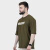 Weartofit olive Green Plain Tshirt