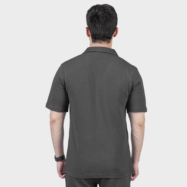 Charcoal Ottoman Textured Shirt