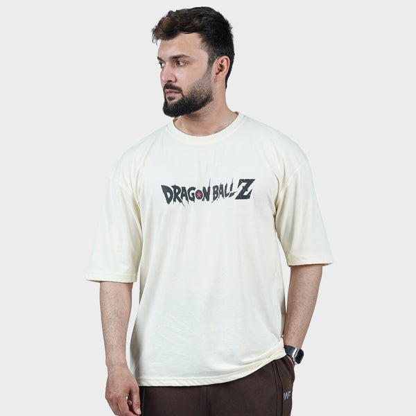 Goku Printed Off-White and Chocolate Brown Tracksuit