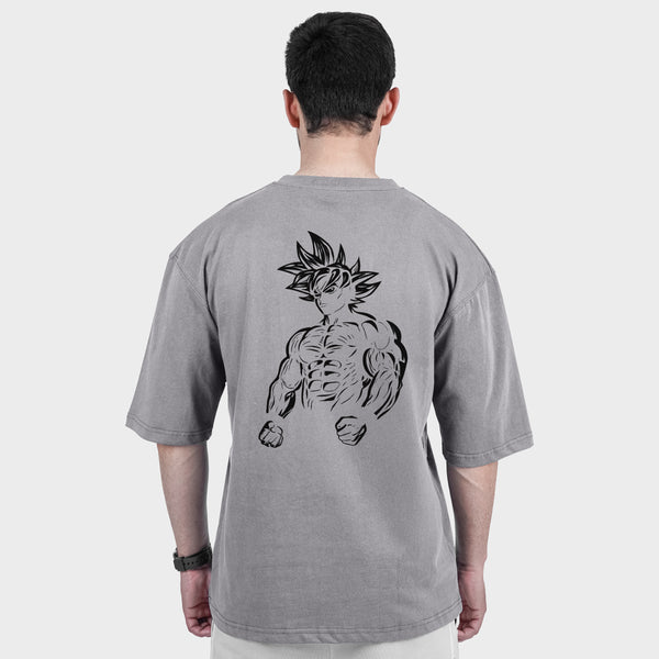 Gray Goku Printed TShirt
