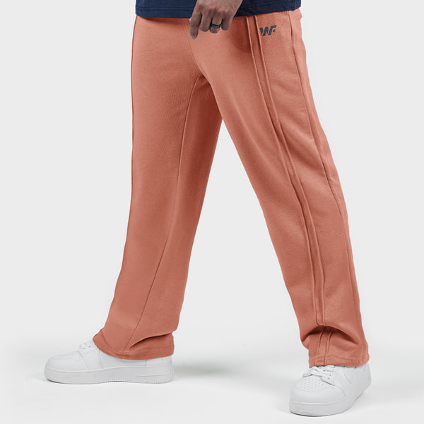 Orange Double Stitch loose fit Trousers