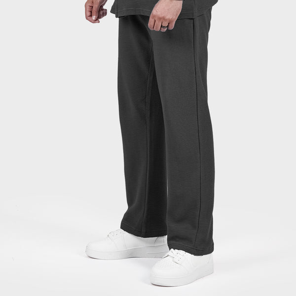 Gray Ottoman Textured Trouser