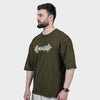 Weartofit Dumbell Olive GreenTshirt