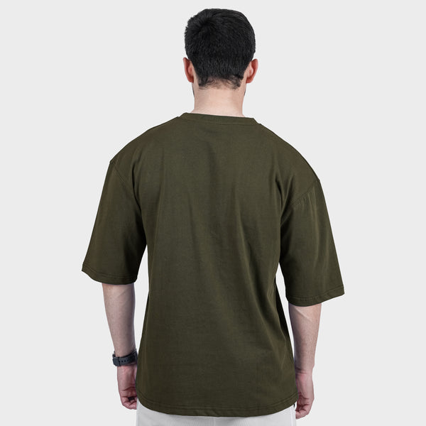 Weartofit Dumbell Olive GreenTshirt