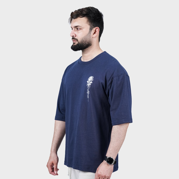 Navy Blue Flower T-Shirt