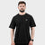 Black Cotton T-Shirt with Shoulder Reflectors