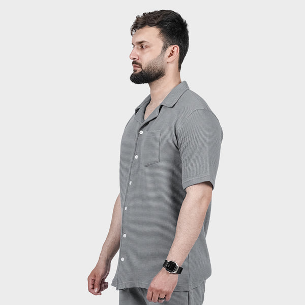 Gray Ottoman Textured Shirt