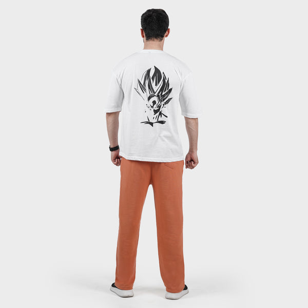 White Dragon Ball Back Print with Orange Tracksuit