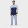 Sky-Blue and Navy Side Panel Tracksuit