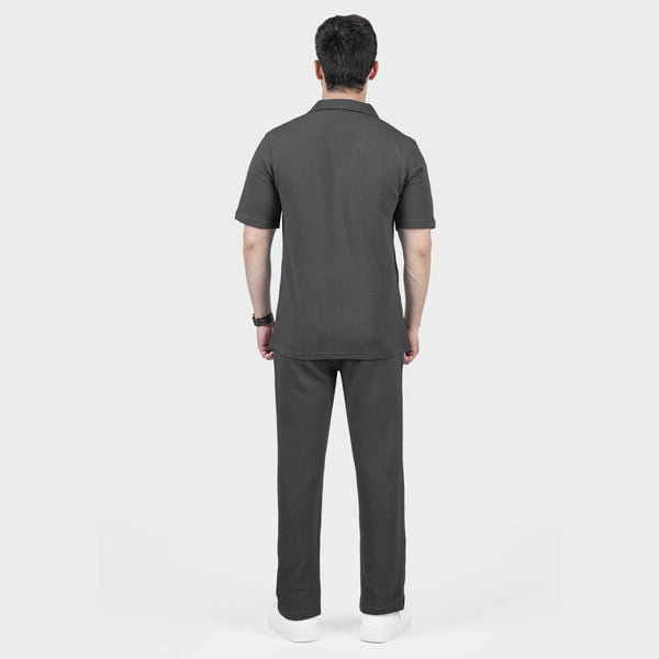 Charcoal Ottoman Textured Co-ord Set