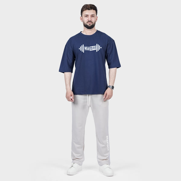 Weartofit Dumbell Navy and Off-White Tracksuit