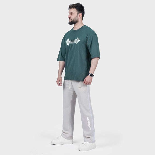 Weartofit Dumbell Teal Green and Off-White Tracksuit