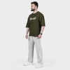 Weartofit Dumbell Olive Green and Off-White Tracksuit