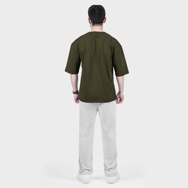 Weartofit Dumbell Olive Green and Off-White Tracksuit
