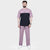Lavender and Black Side Panel Tracksuit