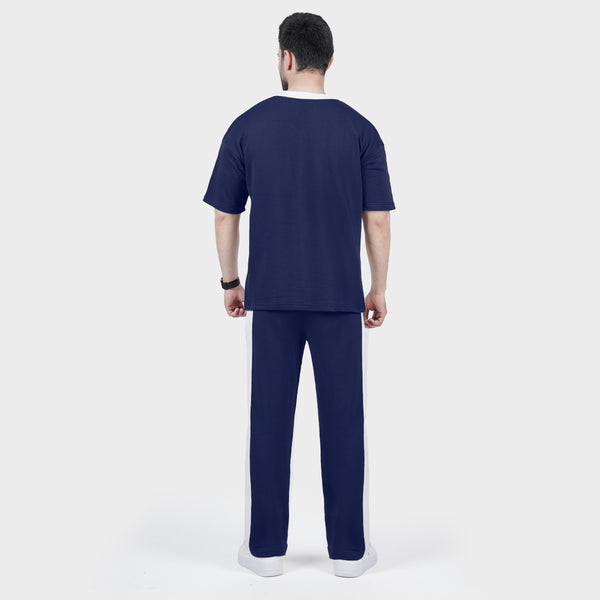 Blue and White Side Panel Tracksuit
