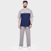 Grey and navy Side Panel Tracksuit