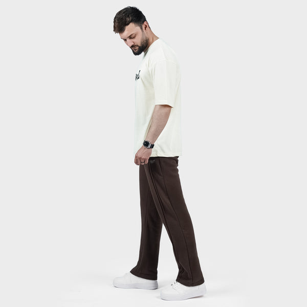 Goku Printed Off-White and Chocolate Brown Tracksuit