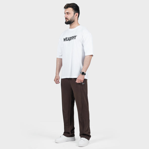 Weartofit White and Chocolate Brown Tracksuit