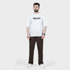 Weartofit White and Chocolate Brown Tracksuit
