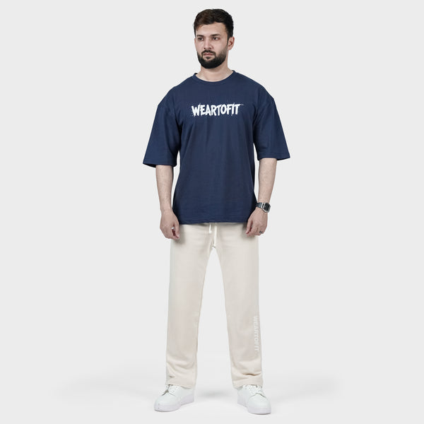 Weartofit Navy Blue and Off-White Tracksuit