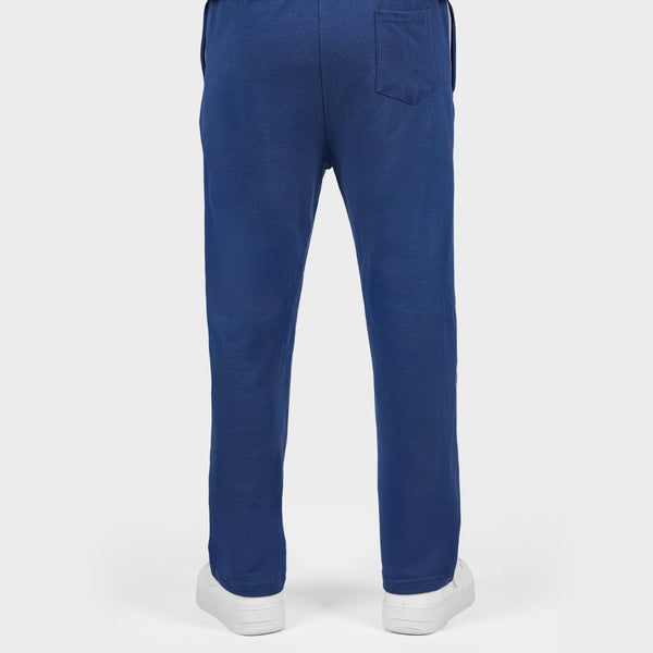 Blue Single Stitch loose fit Trousers