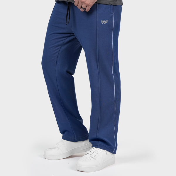 Blue Single Stitch loose fit Trousers