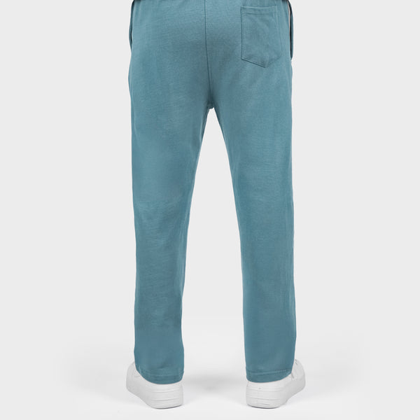 Teal-Blue Single Stitch loose fit Trousers