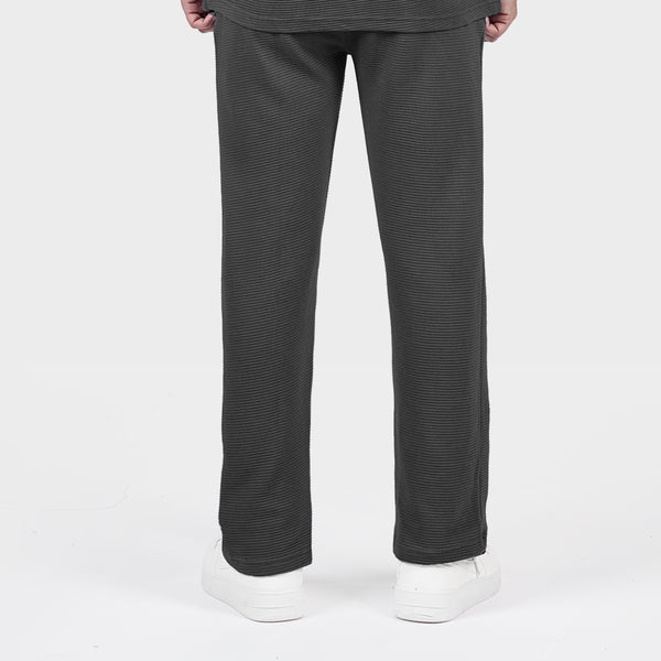 Charcoal Ottoman Textured Trouser