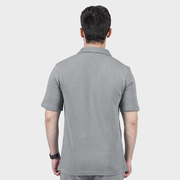 Gray Ottoman Textured Shirt