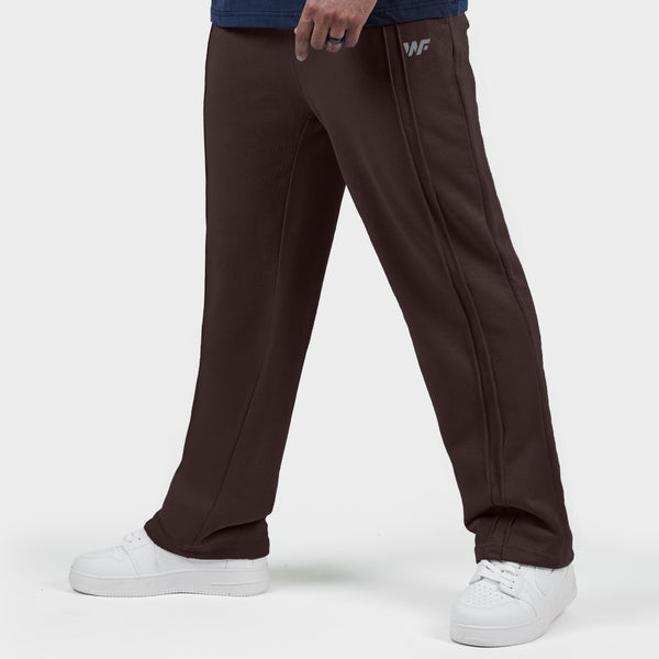 Dark Brown Double Stitch loose fit Trousers