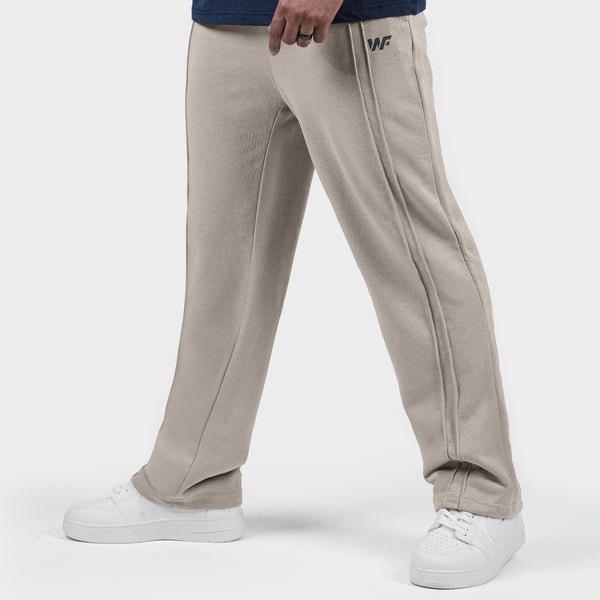 Sand Double Stitch loose fit Trousers
