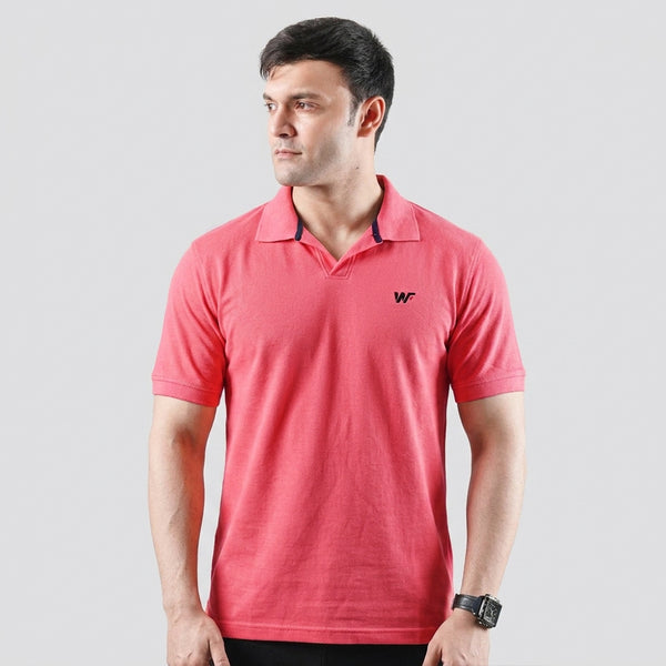 Pink Polo V-Neck