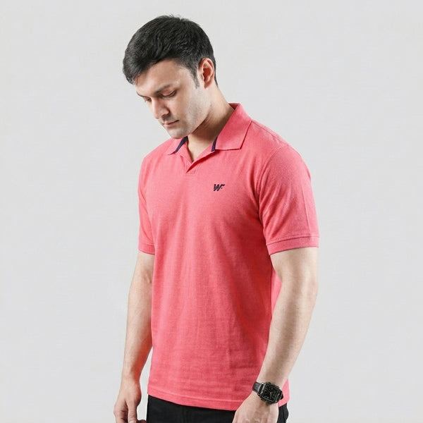 Pink Polo V-Neck