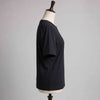 Black Plain Lycra Cotton Tshirt