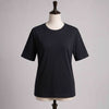 Black Plain Lycra Cotton Tshirt