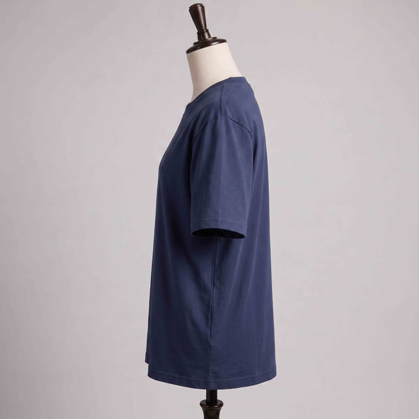 Navy Plain Lycra Cotton Tshirt