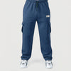 Teal Blue Interlock Cargo Trouser