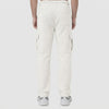 Cream White Cotton Interlock Cargo Trouser