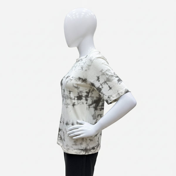 White Printed Lycra Tshirt