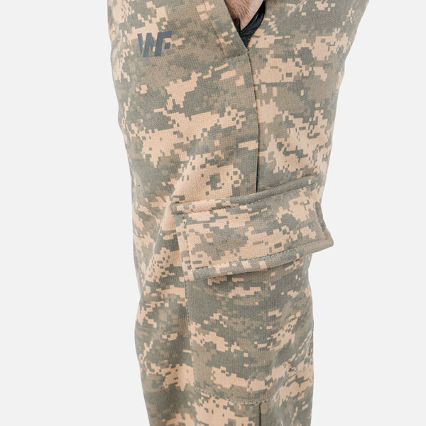 Winter Camo Fleece Cargo Trousers