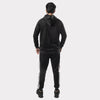 Black Tracksuit With Three White Stripes