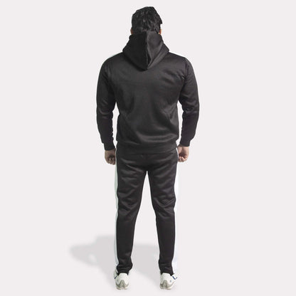 Black Tracksuit with White Panels