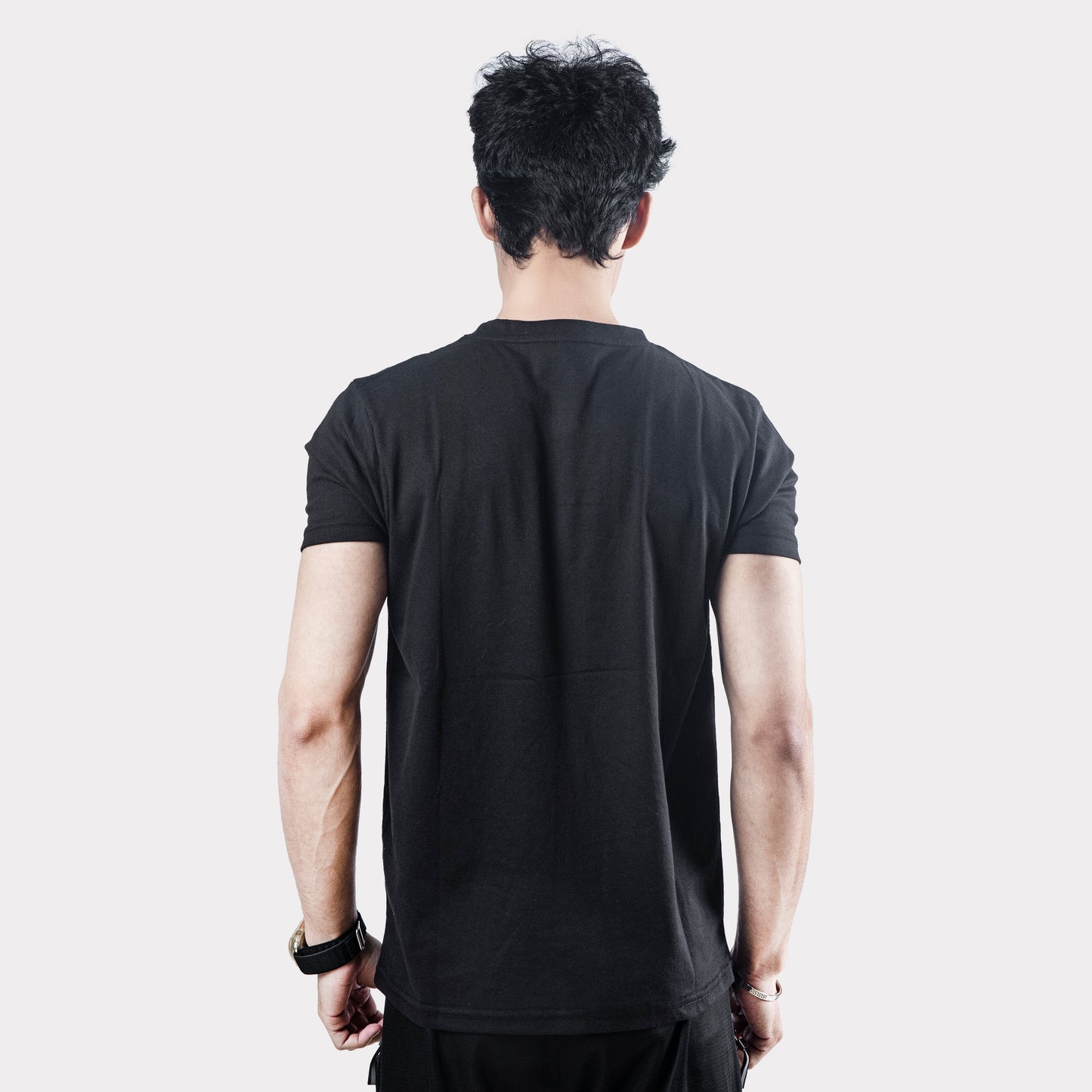 Black Quick Dry T-Shirt with Shoulder Reflectors