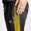 Black Quick Dry Bottoms with Mustard Mesh Panel Trouser
