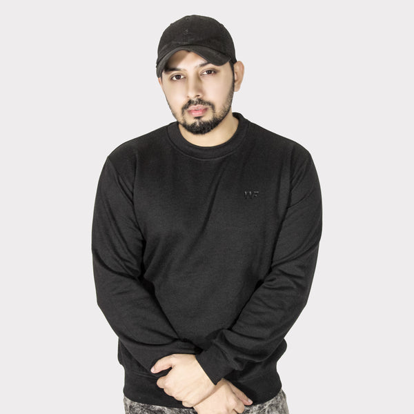 Unisex Black Fleece Sweatshirt