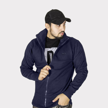 Unisex Navy Blue Full Zipper